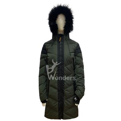 Chine Femmes isolées hiver capitonné de vestes de parka de décolleur avec le capot à vendre