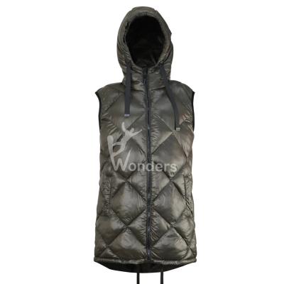 China Slim Sleeveless Quilted With Zipper Closure Winter Puffer Vest Women's OEM for sale