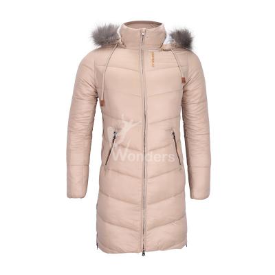China Women's Insulated Padded Puffer Parka Coat With Fur Hood OEM for sale