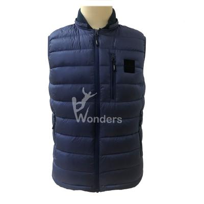 China Lightweight Water Resistant Ribstop Down Puffer Vest Men'S Customized for sale