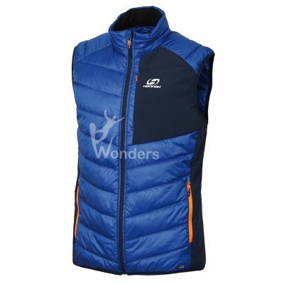 China Padded Sleeveless Mens Lightweight Down Vest 100% Nylon for sale