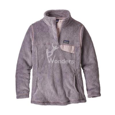 China Womens Breathable Fleece Jacket Pullover Classic Snap T Sweatshirt Spring Autumn for sale