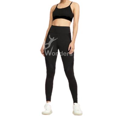 China Women's high waisted fitness leggings Yoga Side Panel Transparent Splicing for sale