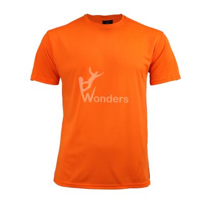 China Recycled Quick Dry Mens Running Tee Shirts Orange for sale