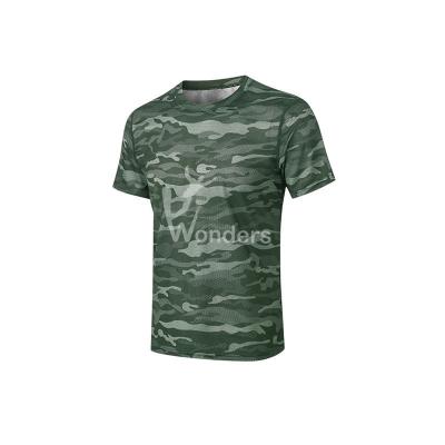 China Men's Causal Running Outdoor Breathable Sports T Shirts Camouflage Printing for sale