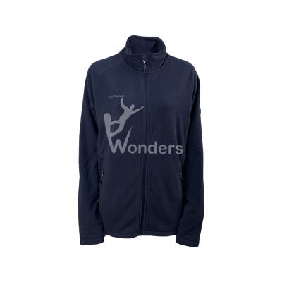 China Full Zip Breathable Fleece Jacket Women's Micro Fleece Jacket Black for sale