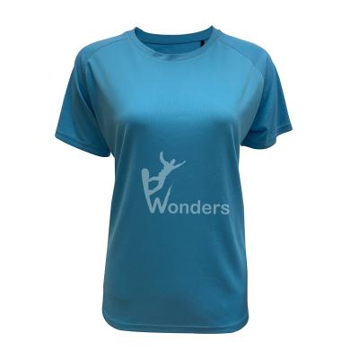 Κίνα Στρογγυλά γράμματα Τ λαιμών των γρήγορων ξηρών γυναικών που τρέχουν τον κοντό cOem μπλουζών μανικιών προς πώληση