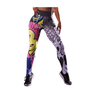 China Womens Tights High Waist Sport Leggings Womens Compression Tights 3D Print for sale
