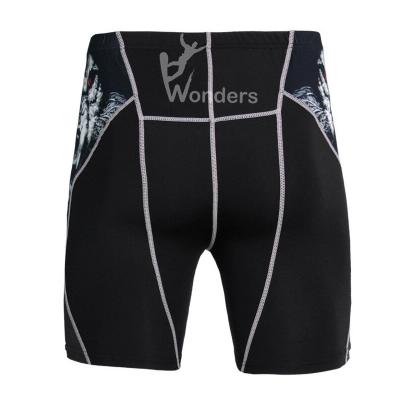 China Los pantalones cortos de la compresión del negro del funcionamiento de los hombres refrescan el cierre elástico de las medias secas en venta