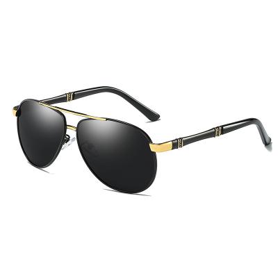 China Color Film Glasses Case Men'S Metal Frame Polarized Sunglasses UV400 Resin Lens for sale