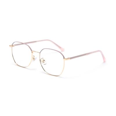 China Optical Metal Acetate Eye Glasses Men Women Fashionable Blue Light Glasses for sale
