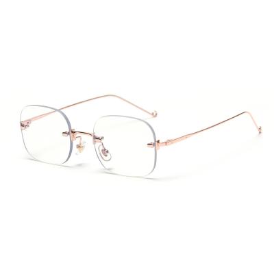 China Flat Mirror Ladies Street Shooting Square Frameless Glasses Trendy 130MM for sale