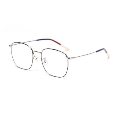 China Metal Frame Men Women Oversize Plain Lens Glasses Myopia Optical Eye Glasses for sale