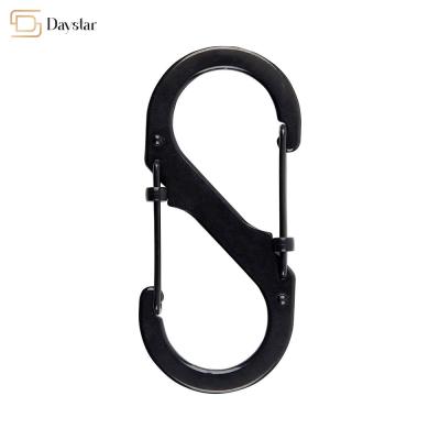China Zinc Alloy Metal Snap Hook Buckle 8 Shaped Keychain Dual Gate Clip for sale