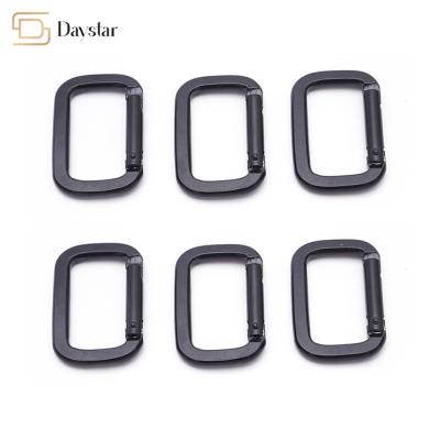 China Custom Metal Carabiner Keychain Clip , Rectangle Hook Metal Accessories for sale
