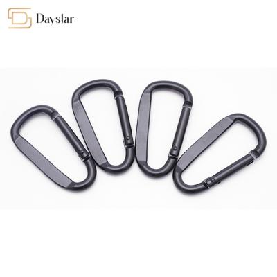 China Hiking Accessories Heavy Duty Carabiner Spring Snap Hook , Keychain D Shape Buckle for sale