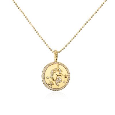 China 24K Vintage Coin Pendant Necklace for sale