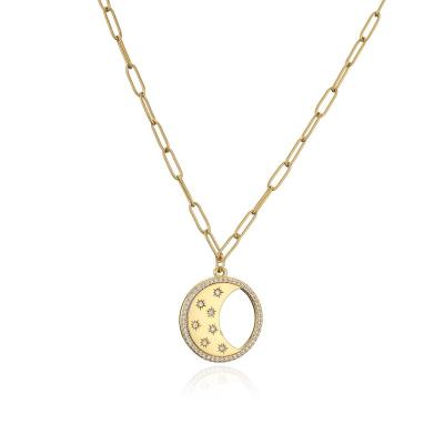 Китай Шкентель ожерелья Paperclip цепи связи ювелирных изделий золота OEM 24k для дамы Подарка Воротника женщин продается