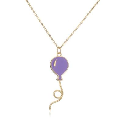 China Enamel Balloon 18k Gold Jewelry Gold Plated Stainless Steel Necklace for sale
