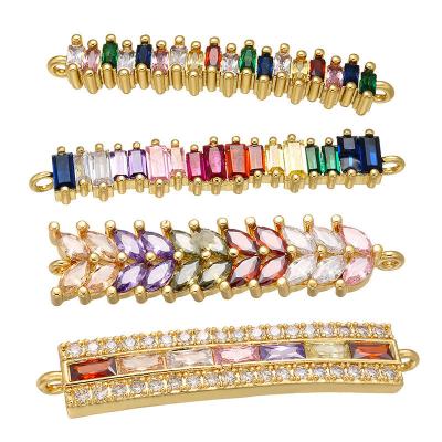 China OEM DIY Gold Rainbow Zirconia Bracelet Crystal Bracelets And Necklaces for sale