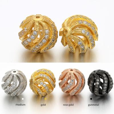 China Round DIY Gold Jewelry Plating Crystal Silver Spacer Bead OEM for sale
