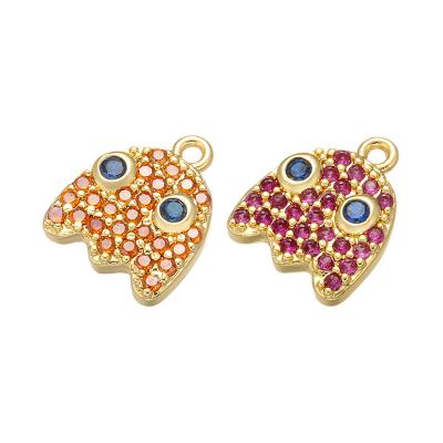 China Micro Zircon Diamond DIY Gold Jewelry Small Goldfish Pendant Necklace for sale