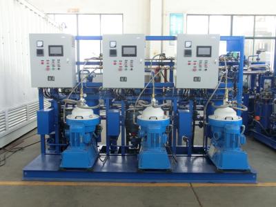China tipo de descarga variable del aceite lubricante del PLC de 3000 - 9000 l./h del separador centrífugo del purificador en venta