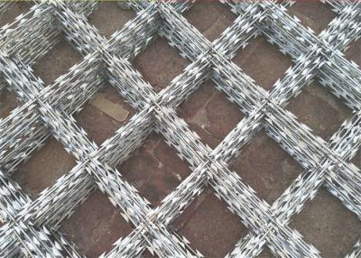 China Welded Concertina Coil Fencing Galvanized Flat Wrap Razor Wire Fencing 100X150mm for sale
