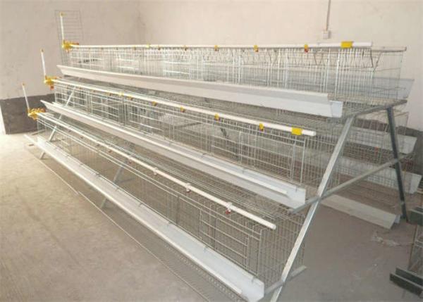 Quality Welded Layer Chicken Cage 128 Birds 4 Doors 4 Tier Chicken Cage Q235 For Poultry for sale