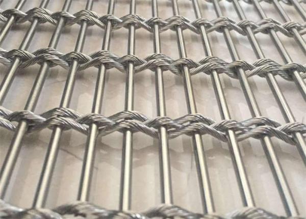 Quality SUS304 Crimped Stainless Steel Decorative Mesh SS Woven Wire Mesh For Buildings for sale