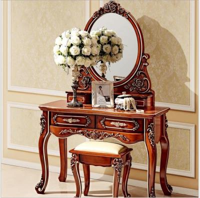 China European antique french dresser furniture bedroom mirror solid wood french dressing table pfy800 for sale
