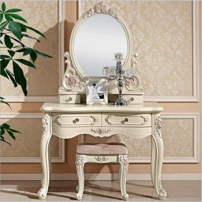 China European antique french dresser furniture solid wood bedroom mirror table pfy10025 for sale