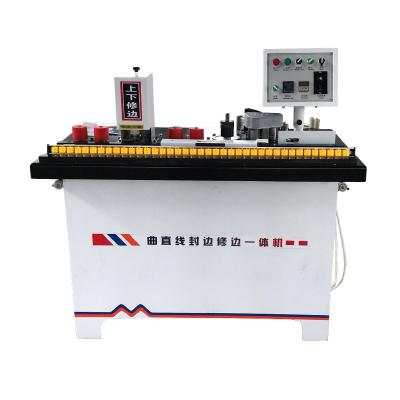 China Máquina de bandas de borde manual de línea recta o curva para paneles de madera maciza en venta
