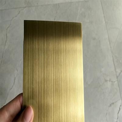 China EN Ss304 Colored Stainless Steel Sheet Metal Hairline Finish 0.8mm Cold Rolled 1000*2000mm for sale