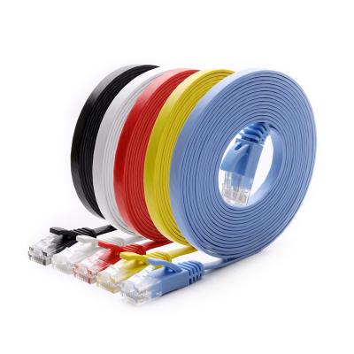 China Stable Bare Copper Ethernet Cable Flat , Ultra Thin Cat 6 With RJ45 8P8C for sale