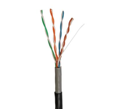 China UTP CCA Cat5e Lan Cable Length 305m Double Jacket For External for sale