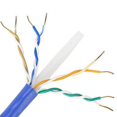 China Pure Copper Ethernet Cat6 Lan Cable 1000 Ft CU 4PR 23AWG 0.57mm For Indoor for sale