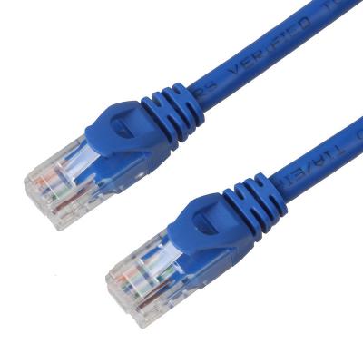 China 24AWG Blue Cat6 Patch Cord BC7/0.2 UTP PVC Jacket With 8P8C Connector for sale