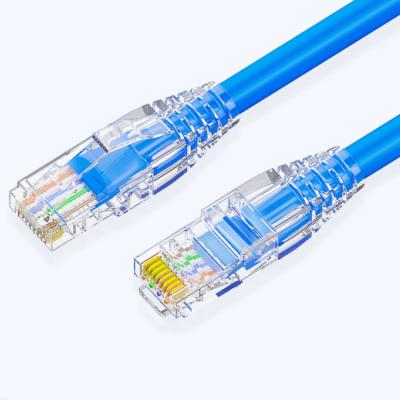 China ethernet Cat6 do cabo de 100W PoE+ RJ45, cabo azul de Cat6 Gigabit Ethernet à venda
