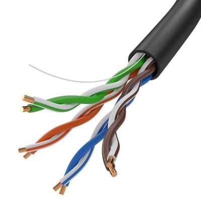 China Solid UTP Cat5e Network Cable 4 Pairs CCA Conductor PVC Jacket for sale