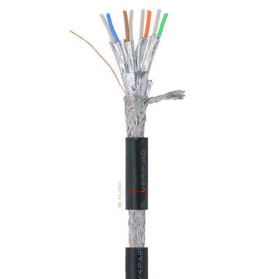 China SFTP Outdoor Cat7 Lan Cable Double Shield CCA 28AWG Multicolor for sale