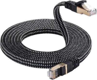 China Nylon Braided Cat7 Patch Cord Weatherproof High Speed 10Gbps for sale