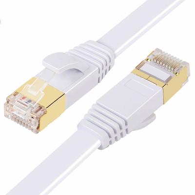 중국 RJ45 연결기와 컴퓨터 Cat7 평평한 패치 케이블 SFTP 차폐 판매용