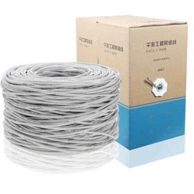 China Durable 23AWG Cat5e Network Ethernet Cable , 4 Pair 1000ft UTP Shielded Cable for sale
