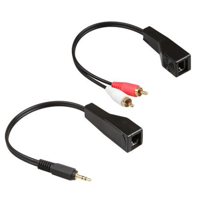 China RCA Audio Signal 3.5 MM Stereo Cable Red White Color Fit Cat5 Cat6 Cat7 Cat8 for sale
