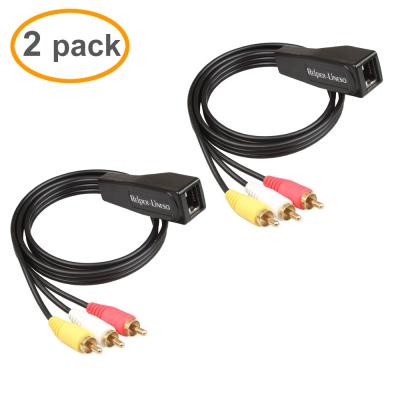 China Stable Female 3 RCA Audio Extension Cable , Multipurpose RCA To RJ45 Adapter for sale