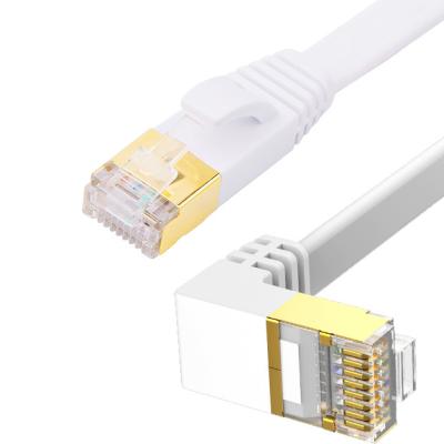 China White Straight Flat Patch Cable PVC Jacket Multipurpose UTP Shield for sale
