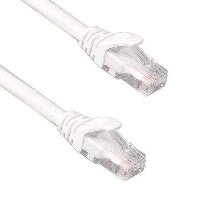 China White UTP Cat6 Patch Cord 24AWG 7/0.2 PVC LSZH Jacket With RJ45 Connector for sale