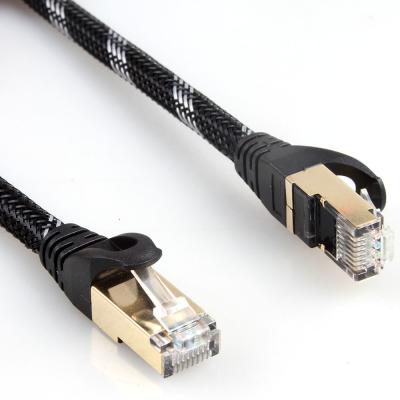 China 10Gbps Braided Network Cable , RJ45 Cat 7 Cable For Gigabit Ethernet for sale