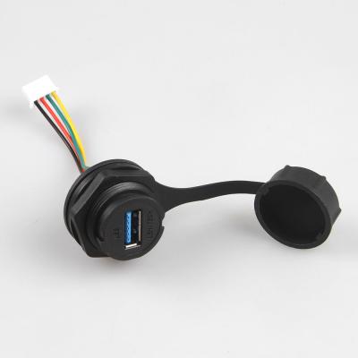 China Asamblea de cable de Lan industrial impermeable IP68 XH 2.5 al conector hembra USB 3.0 en venta
